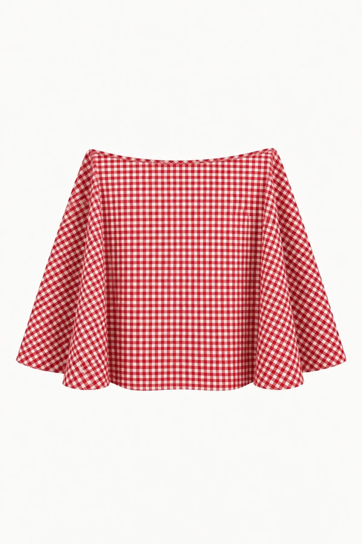 Plaid Waist Accessory Red
