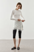 Lace-Trimmed Waist Accessory White