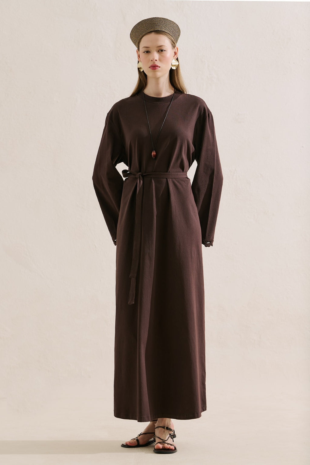 Embroidered Relaxed Dress Black