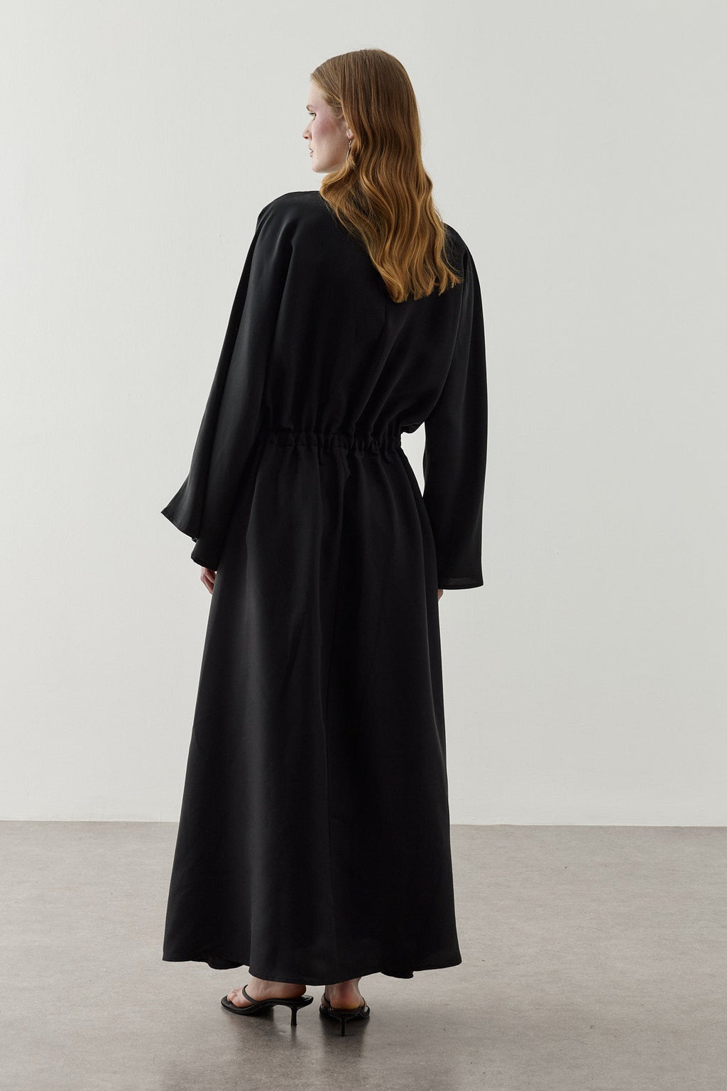 Front Panelled Tencel Dress Black