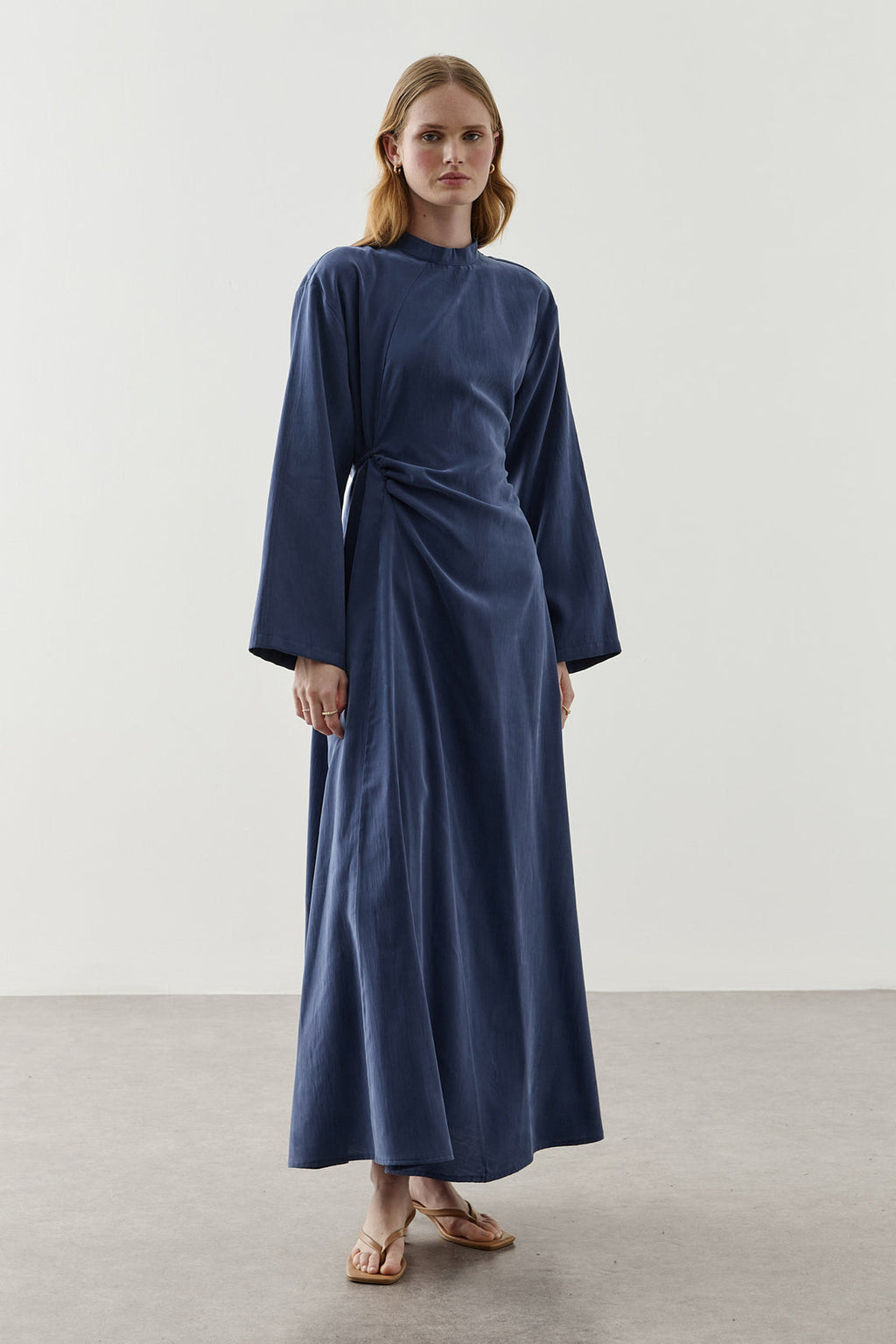 Asymmetrical Modal Dress Navy