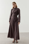 Asymmetrical Modal Dress Brown