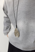 Abstract Shape Silver Metal Necklace