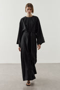 Eyelet-Detail Tencel Dress Black