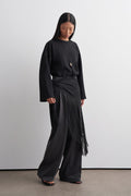 Tassel-Detail Triangle Accessory Black
