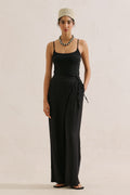 Muslin Wrap-Style Pants Black