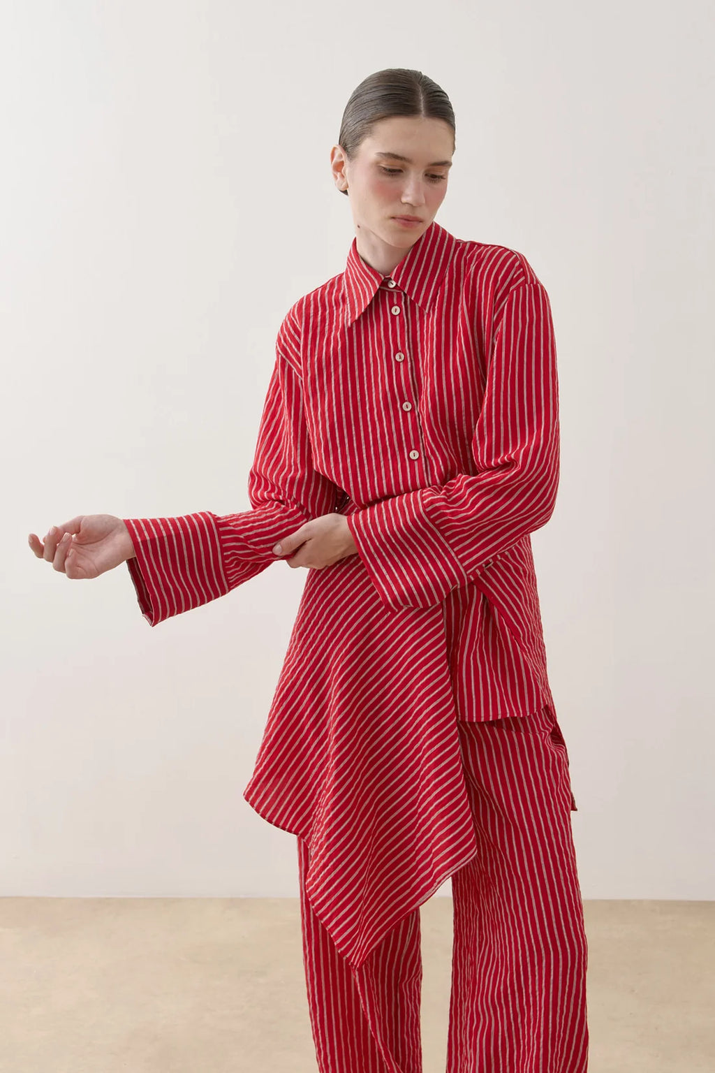 Removable Panel Shirt Set Red