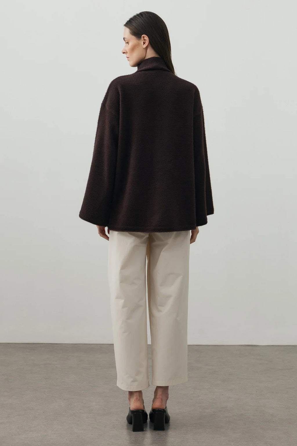 Multi-Button Soft Cardigan Dark Brown