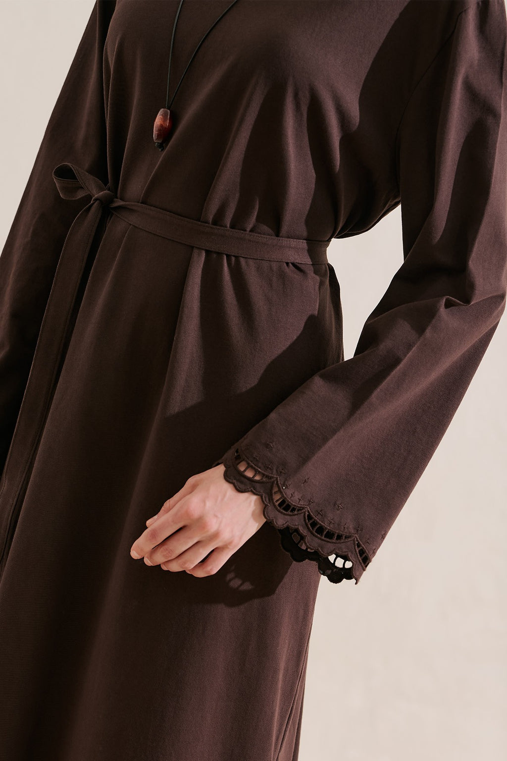 Embroidered Relaxed Dress Black
