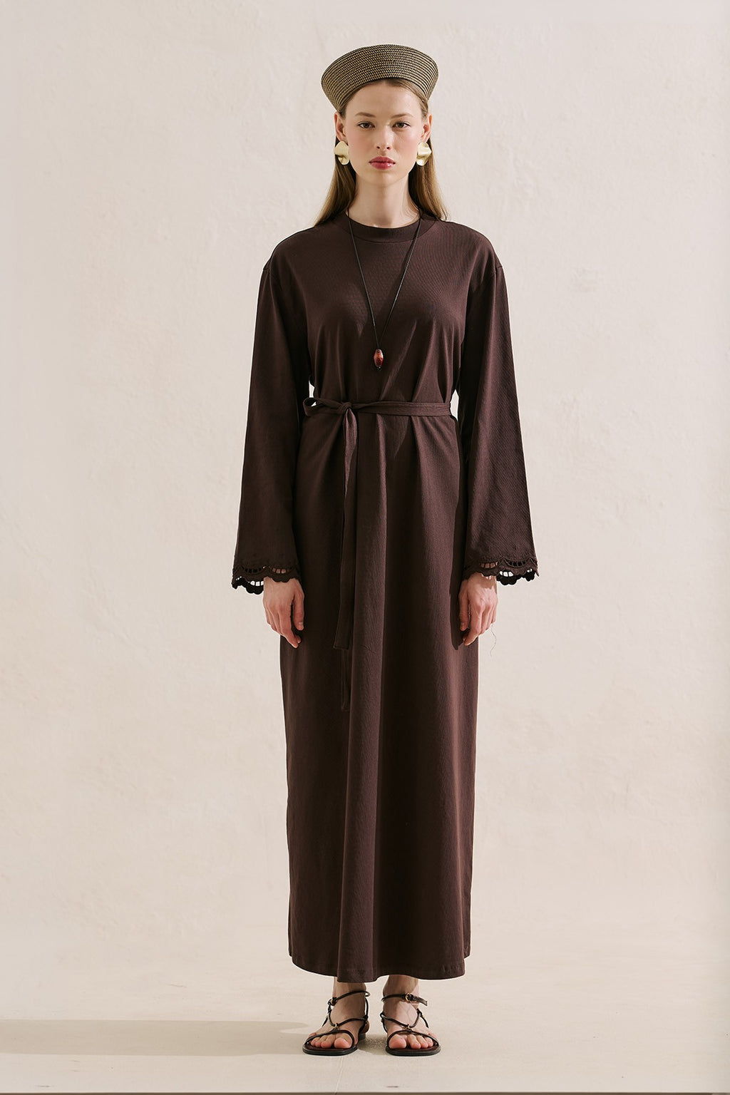 Embroidered Relaxed Dress Black