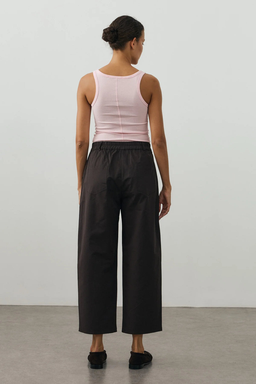 Chino-Style Pants Dark Brown