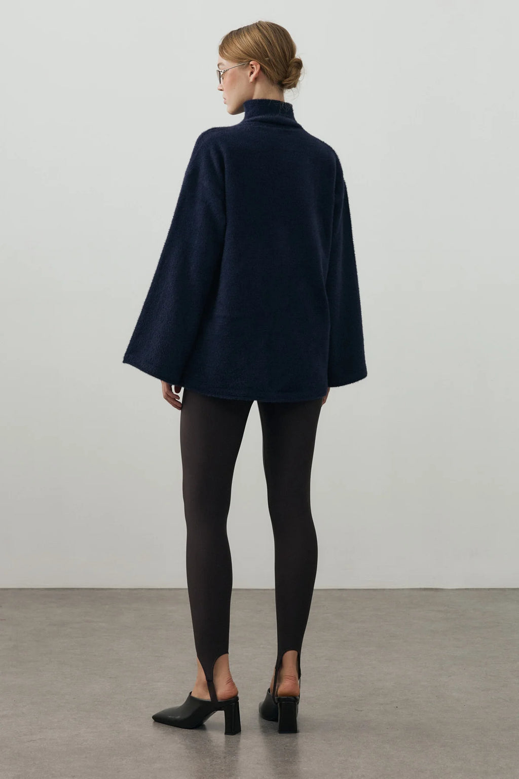 Multi-Button Soft Cardigan Navy