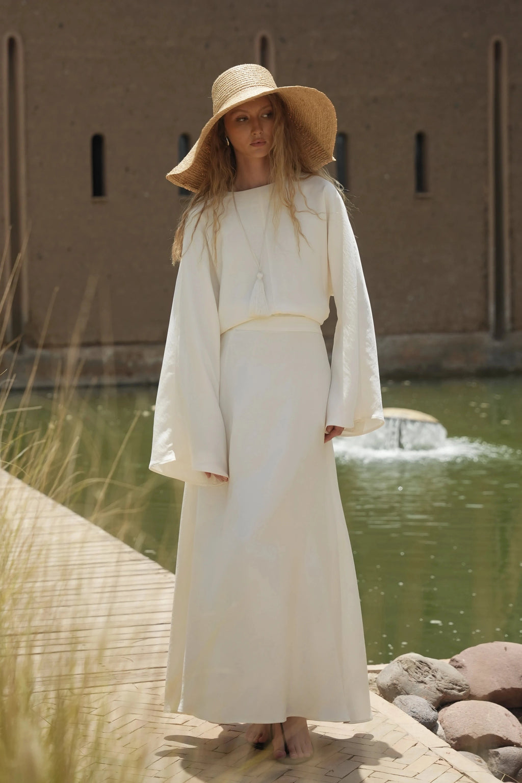 Sun Lined White Dress