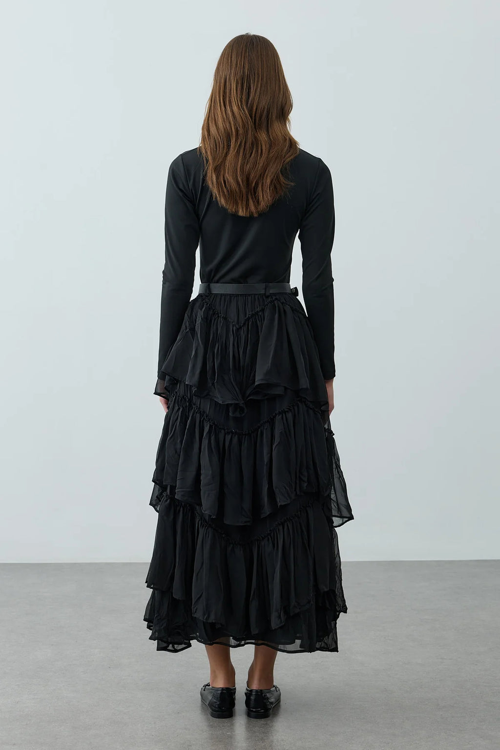 Multi-Panel Skirt Black
