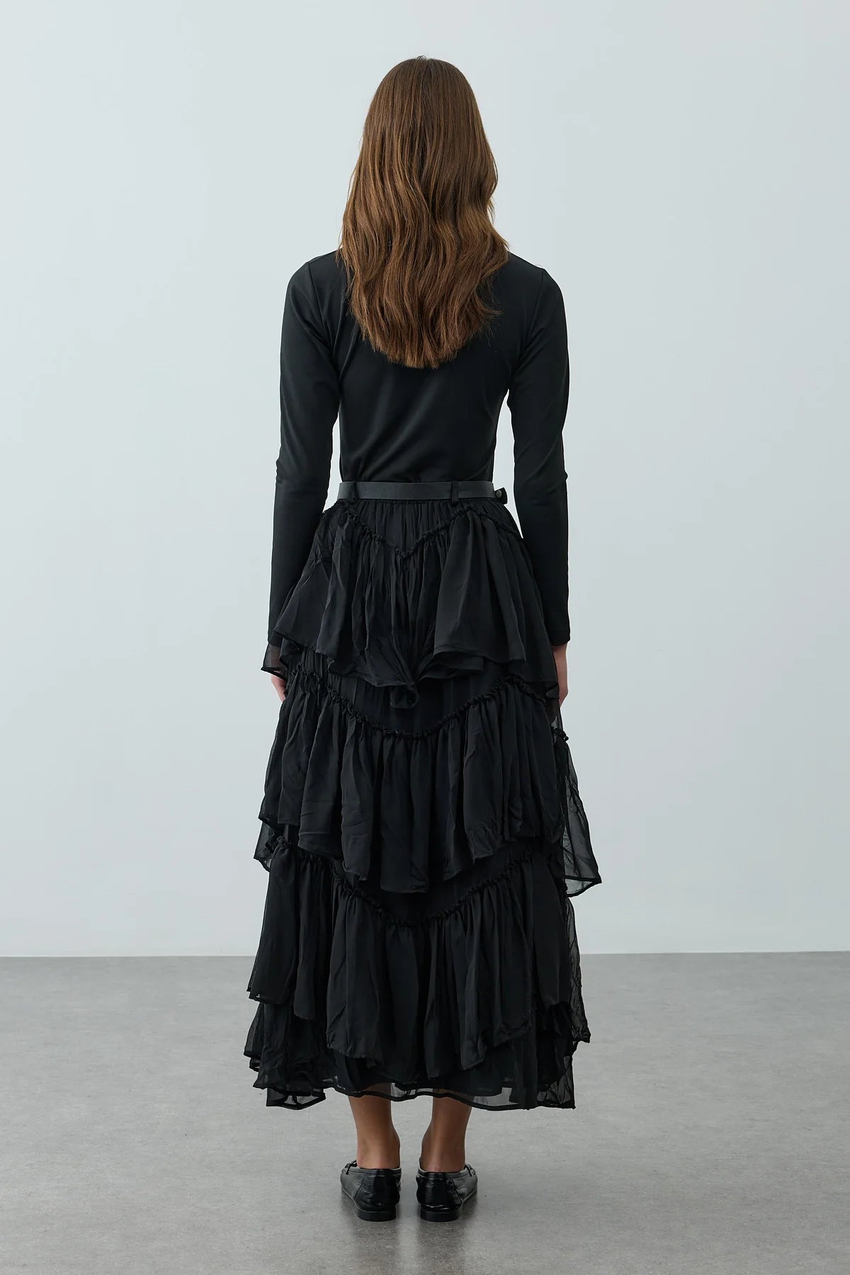 Multi-Panel Skirt Black