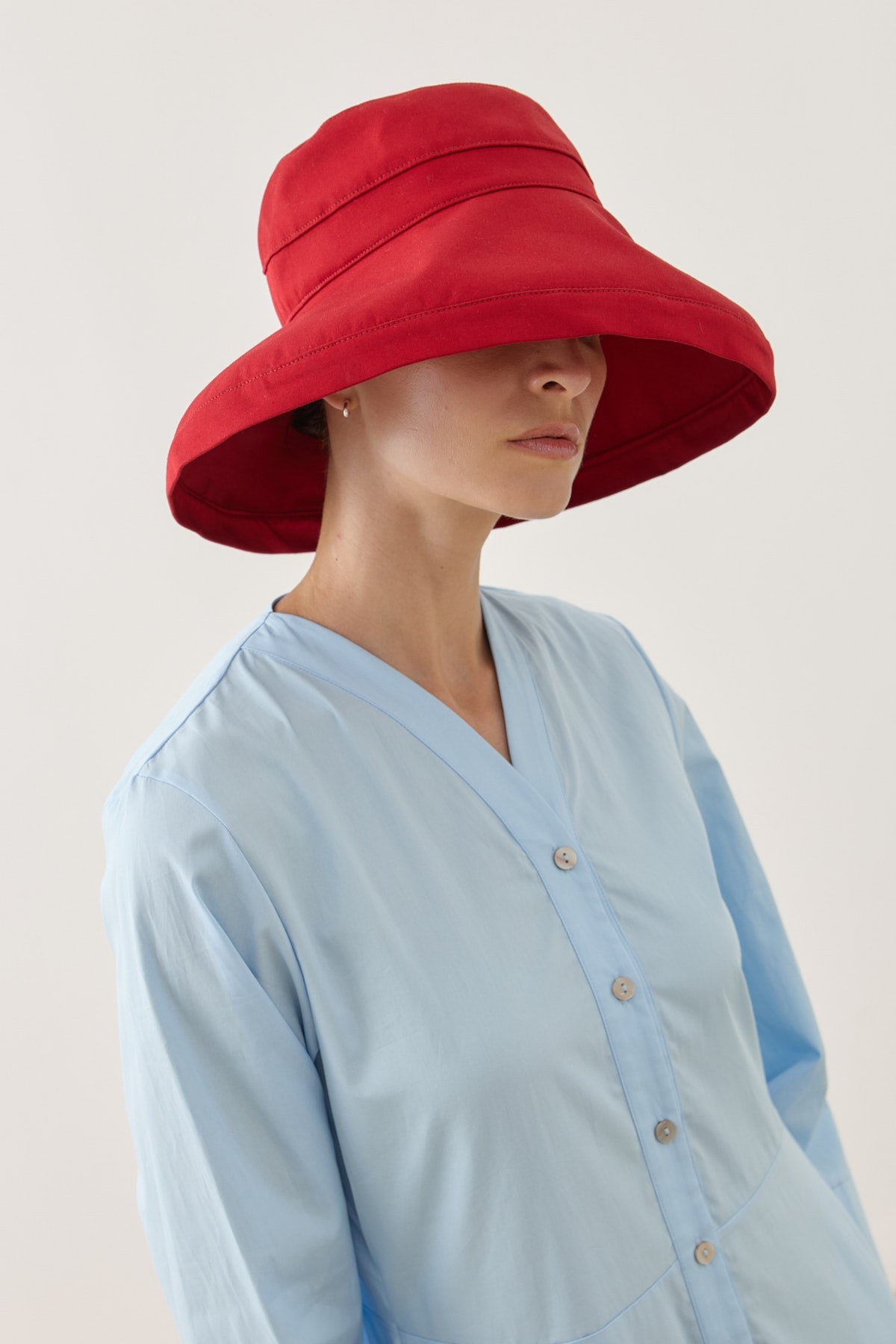 Maxi Fabric Hat Red