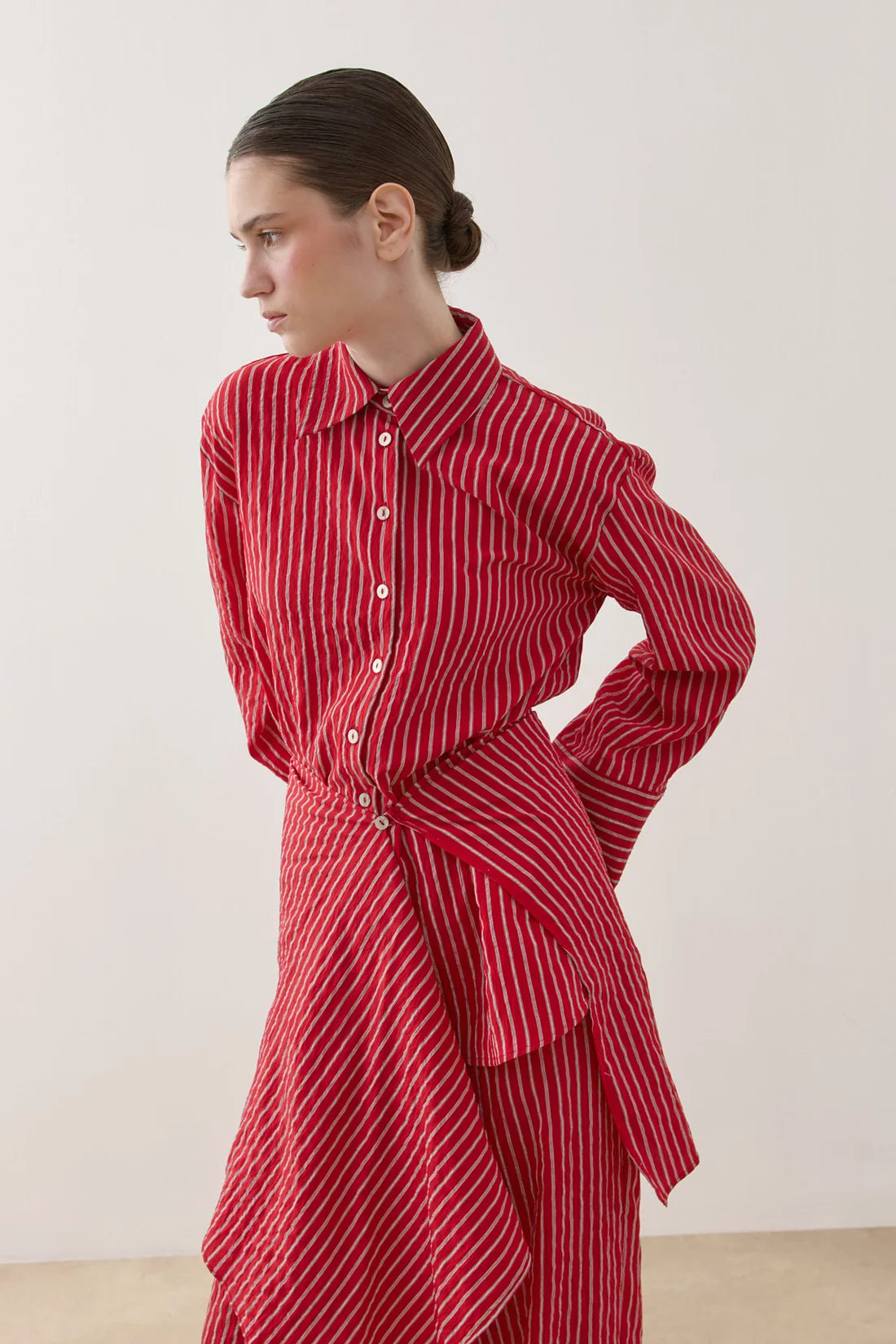 Removable Panel Shirt Set Red
