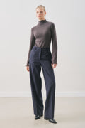 Long-Length Straight-Leg Pants Navy