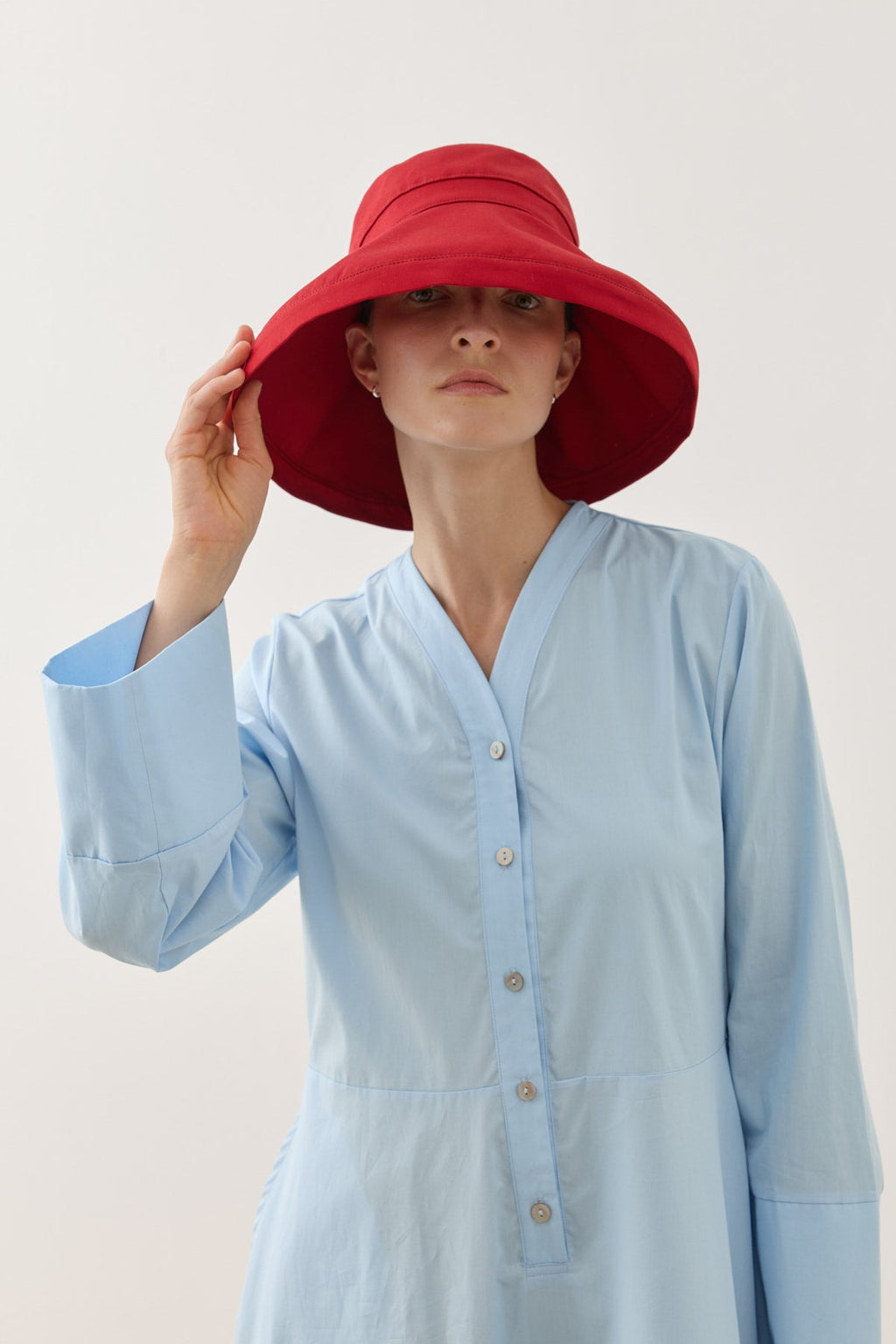 Maxi Fabric Hat Red