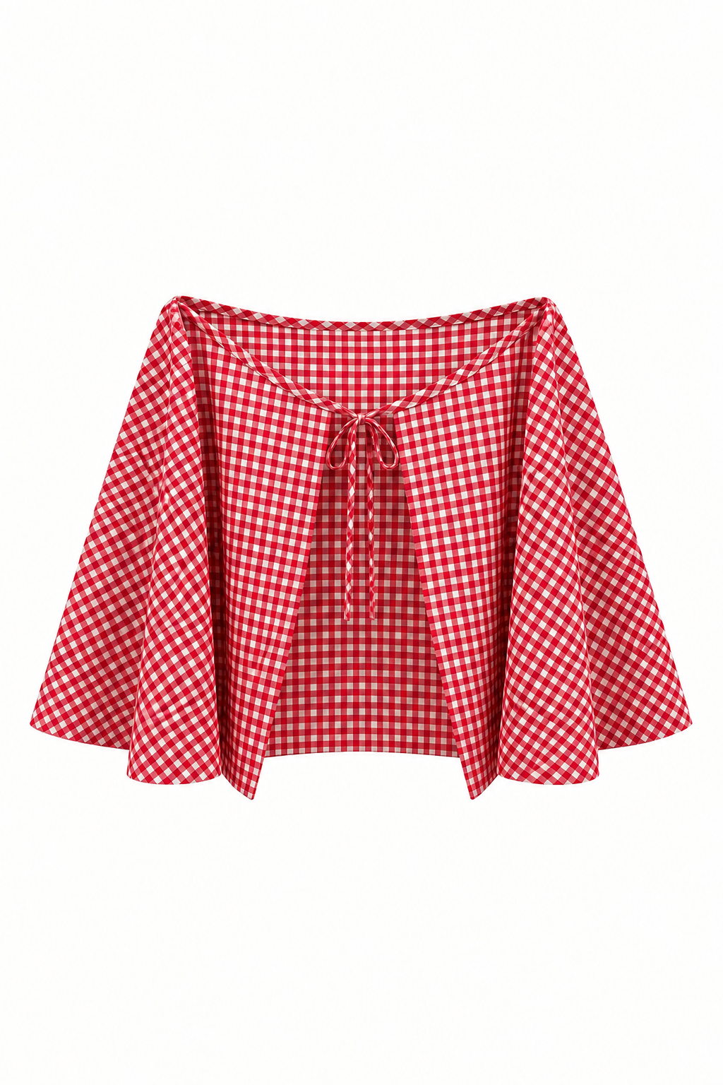 Plaid Waist Accessory Red