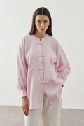 Linen Chino Buttoned Shirt Jacket