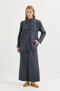 Striped Brit Sensual Shirt Trousers Set Dark Navy