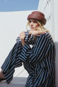 Chino Buttoned Striped Set Navy