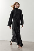 Front Panelled Tencel Dress Black