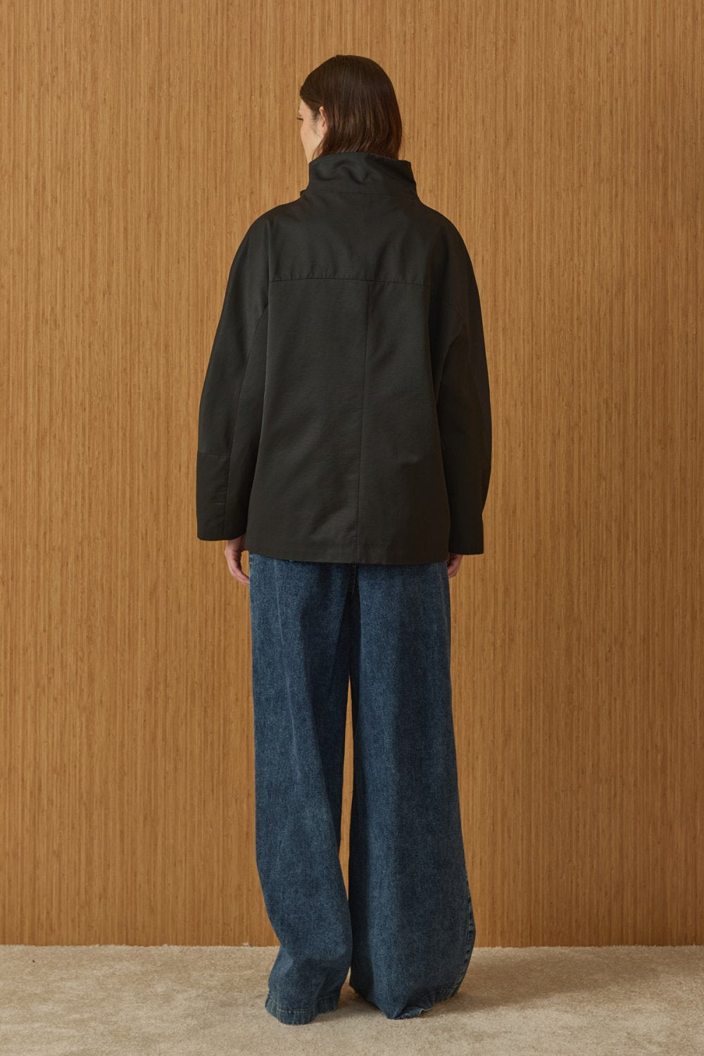Mev Cape Trench Coat Black