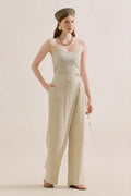 Muslin Wrap-Style Pants Sand