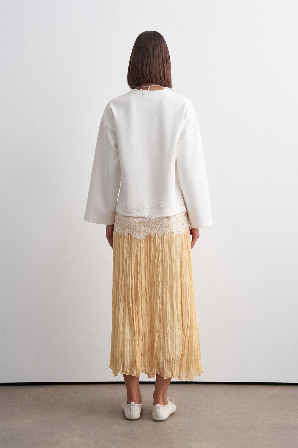 Lace Mach Sweatshirt White
