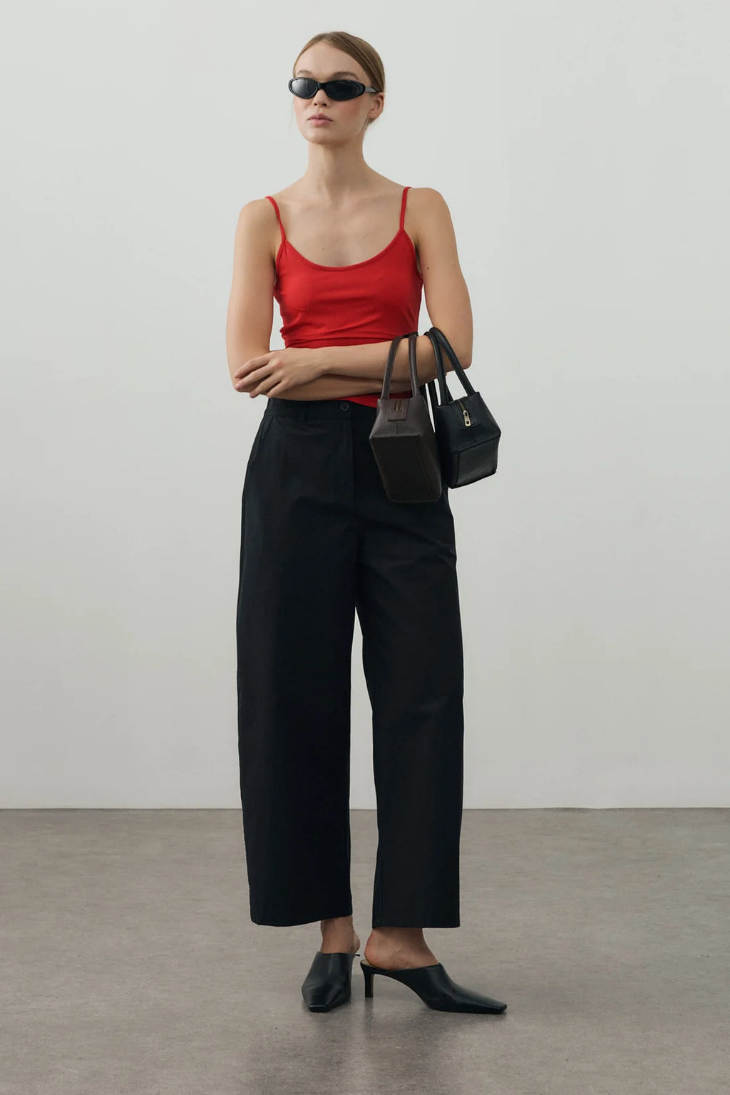 Chino-Style Pants Black