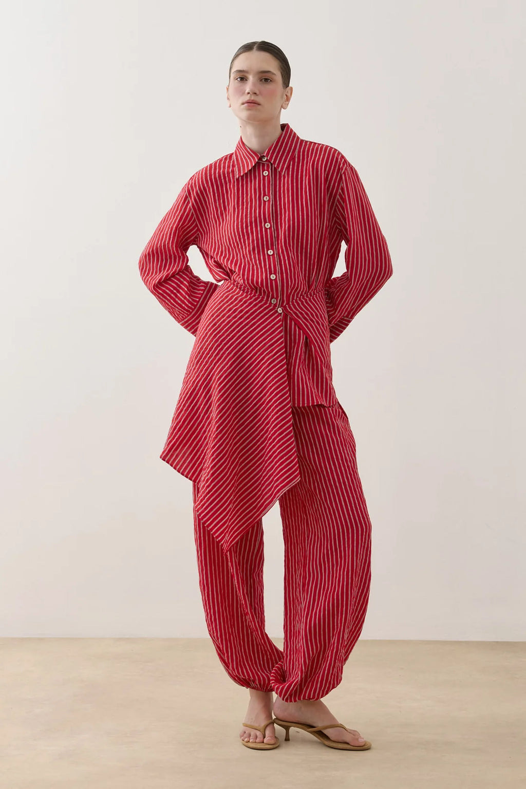 Removable Panel Shirt Set Red