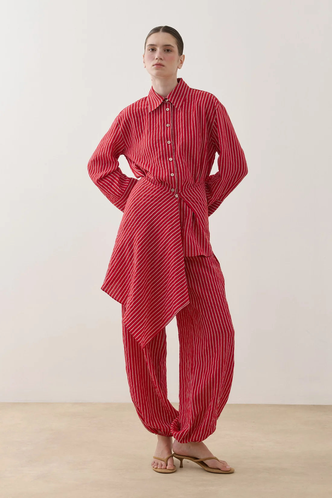 Removable Panel Shirt Set Red