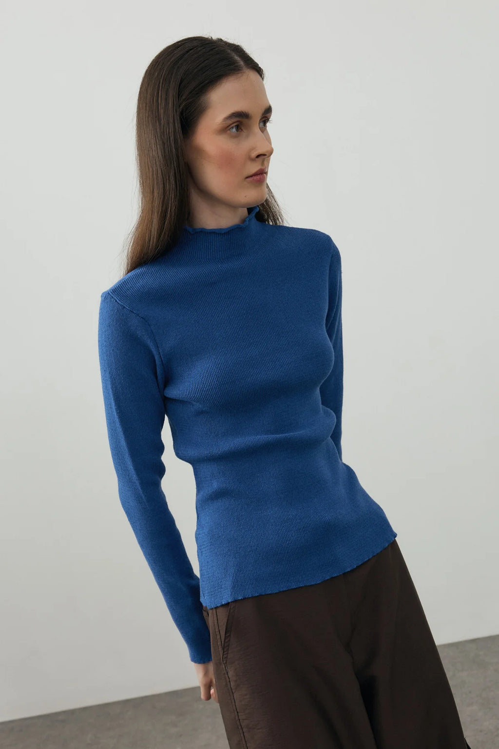 Fine-Ribbed Cotton Knit Bodysuit