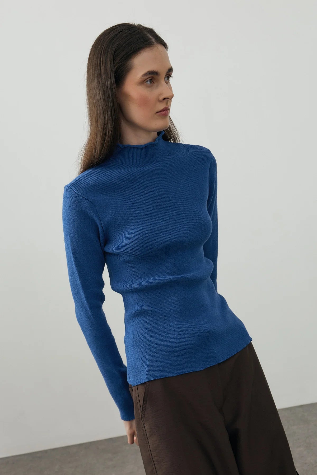 Fine-Ribbed Cotton Knit Bodysuit