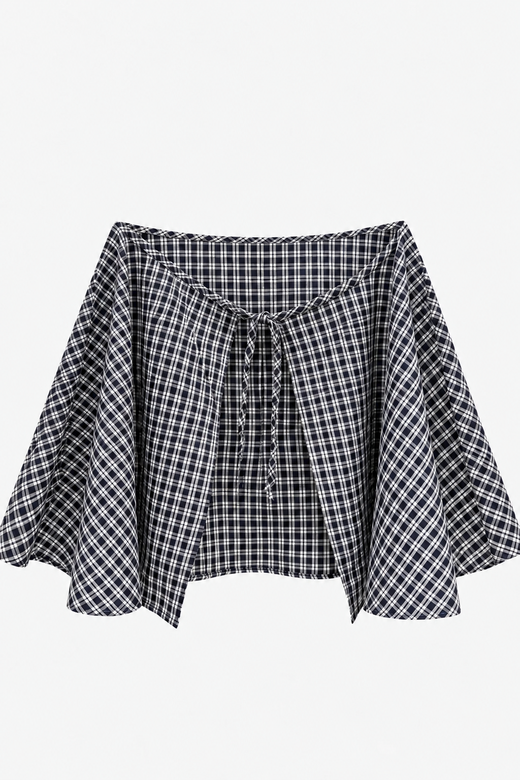 Plaid Waist Accessory Navy