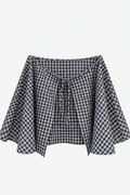 Plaid Waist Accessory Navy