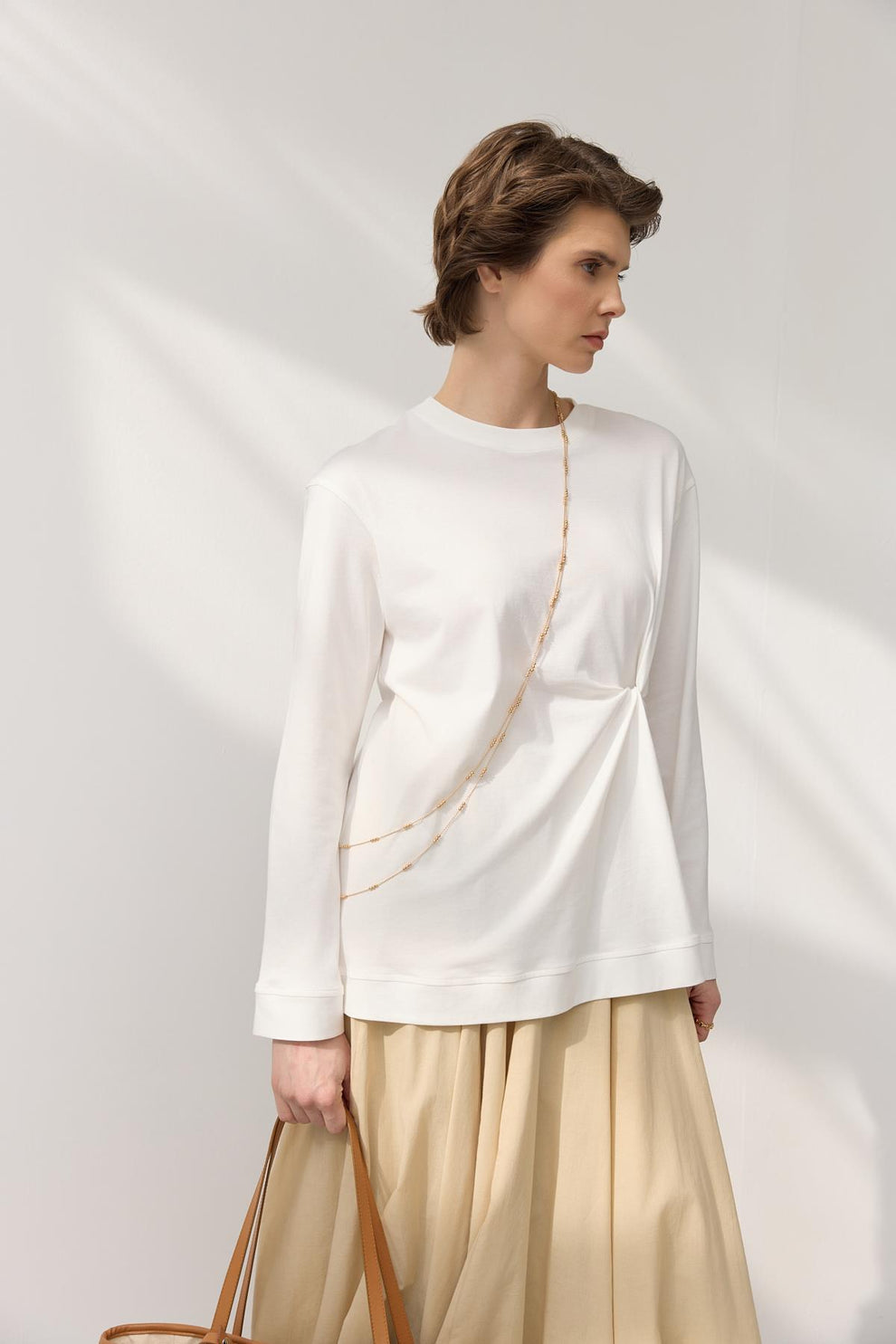 Knot Detail T-Shirt White