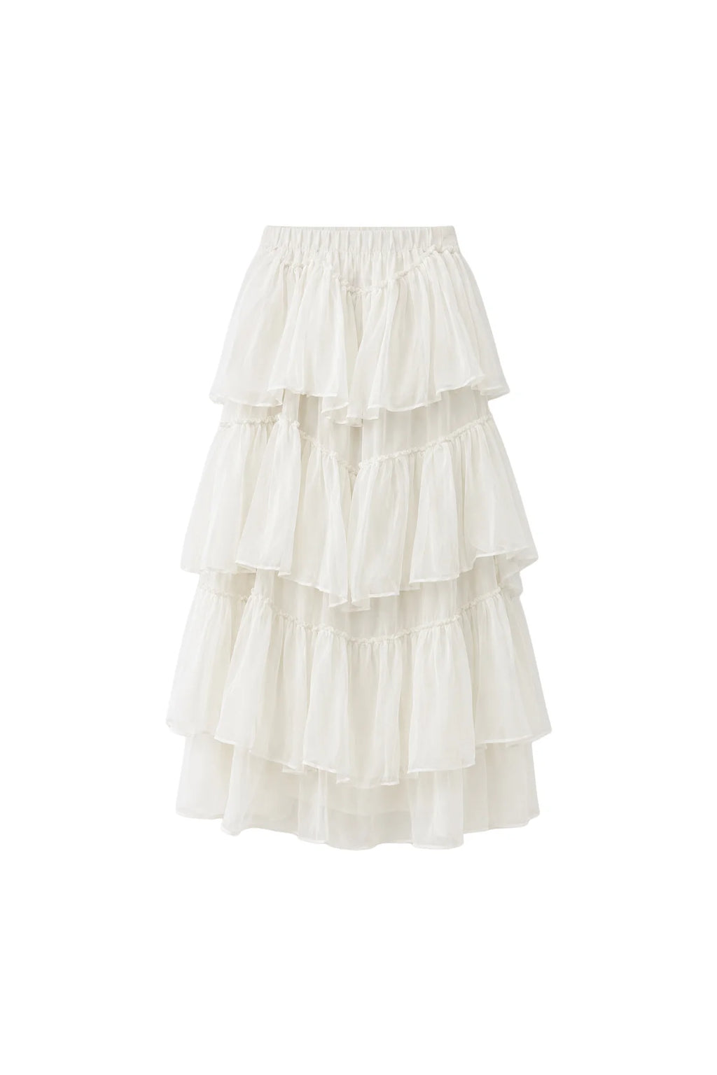 Multi-Panel Skirt White