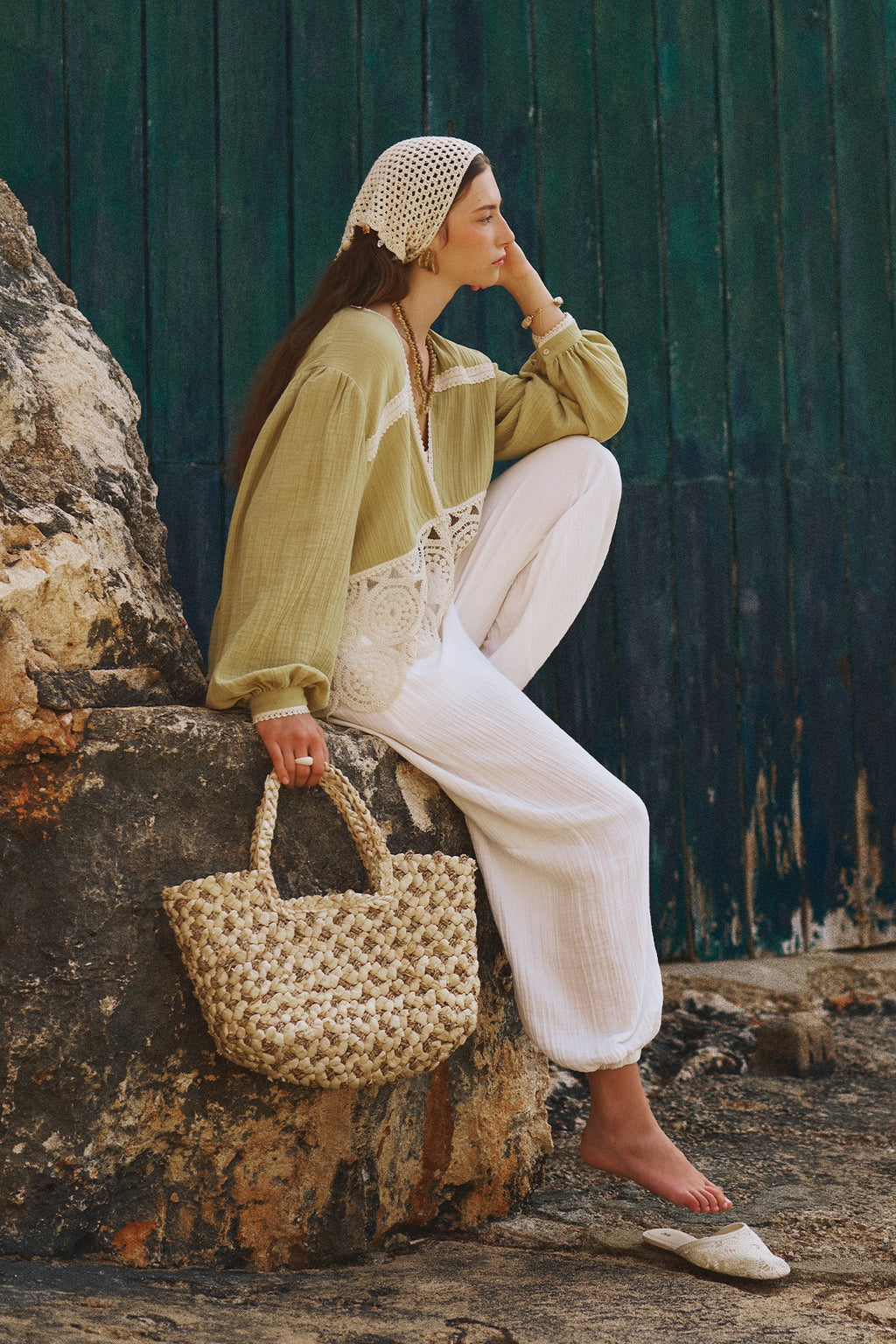 Crafted Straw Bag Natural
