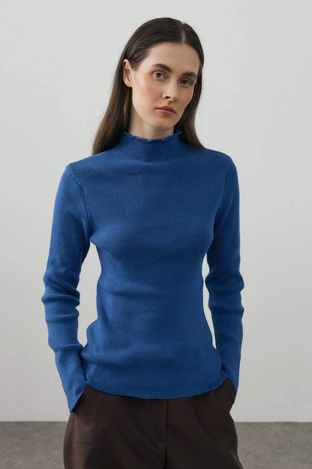 Fine-Ribbed Cotton Knit Bodysuit