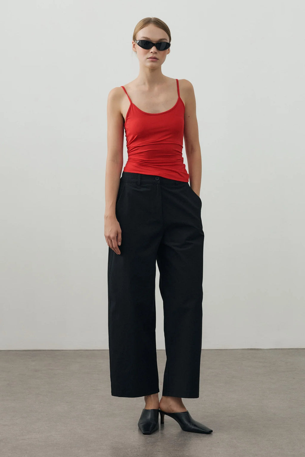 Chino-Style Pants Black
