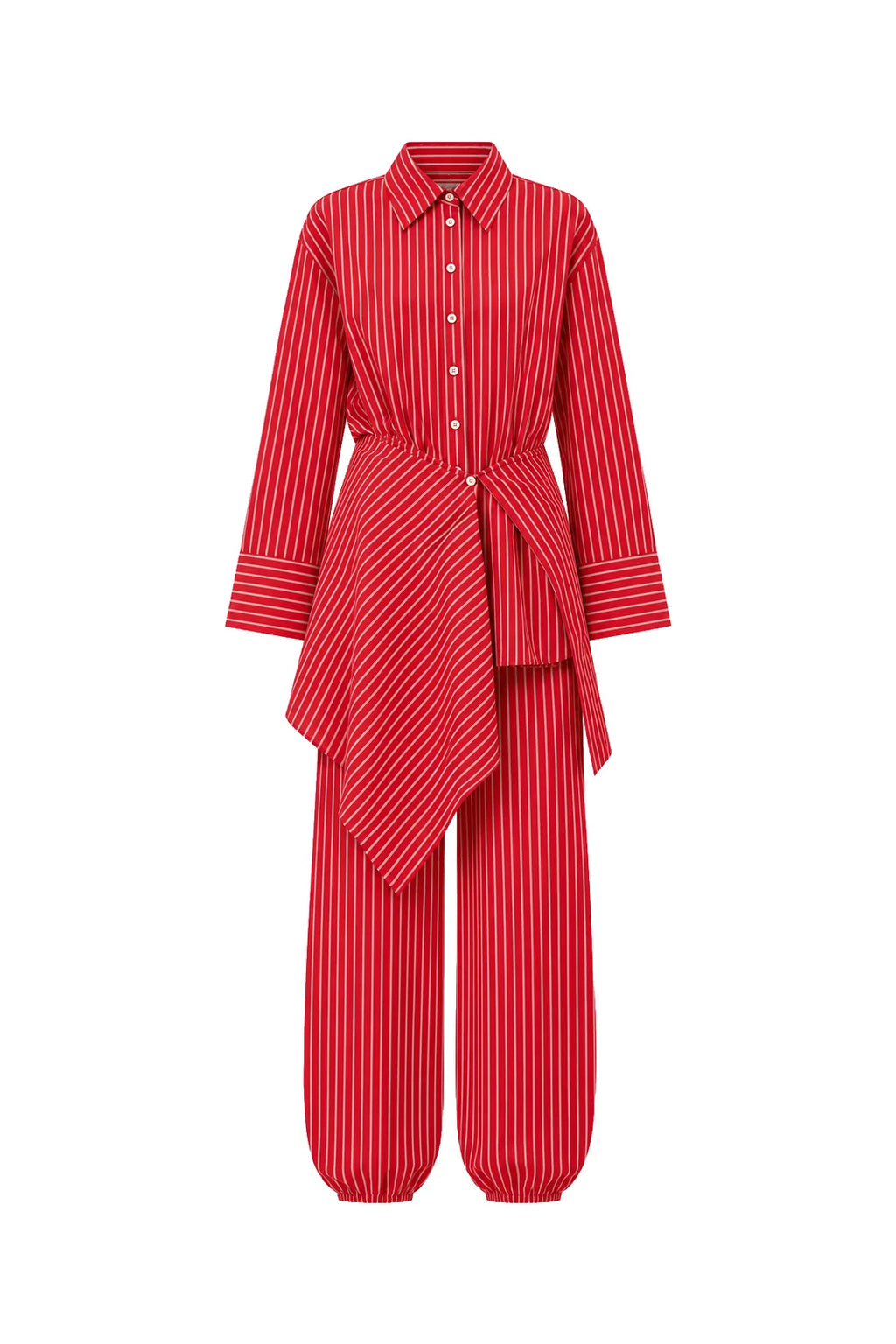 Removable Panel Shirt Set Red