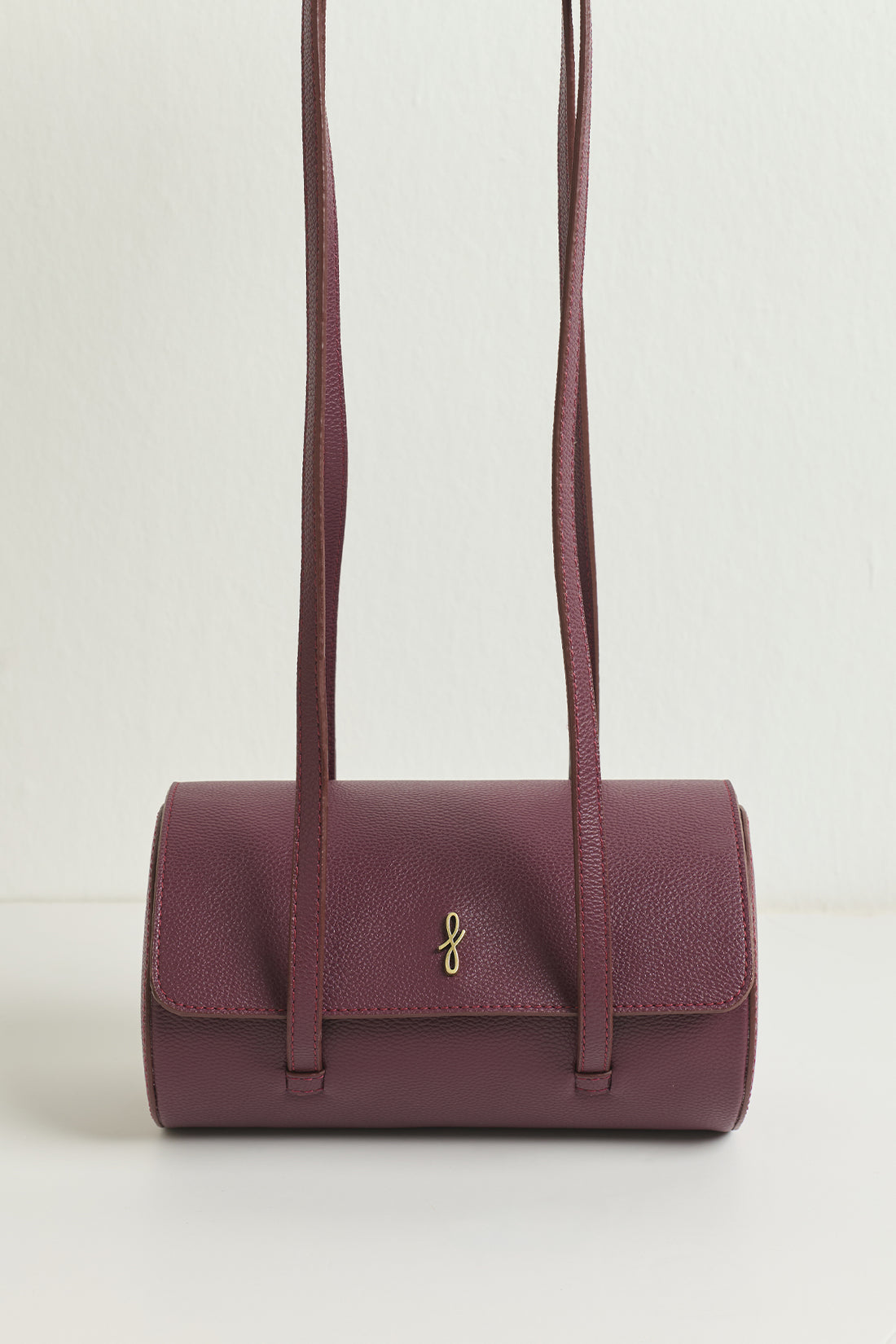 Sansy Cylinder Shoulder Bag Plum