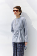 Knot Detail T-Shirt Gray