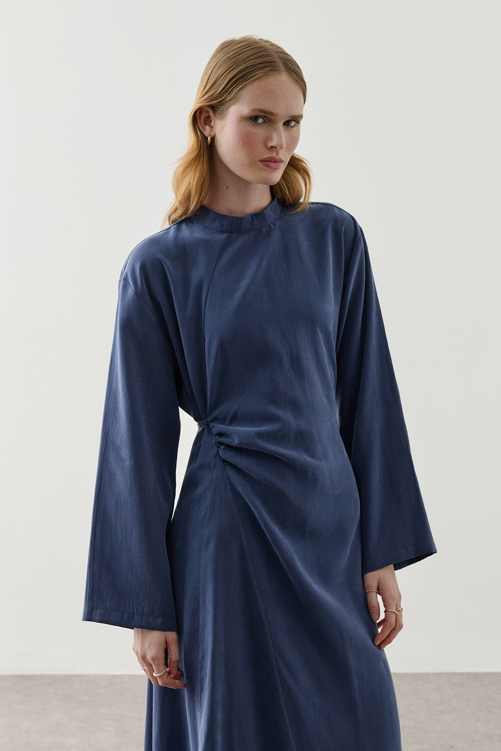 Asymmetrical Modal Dress Navy
