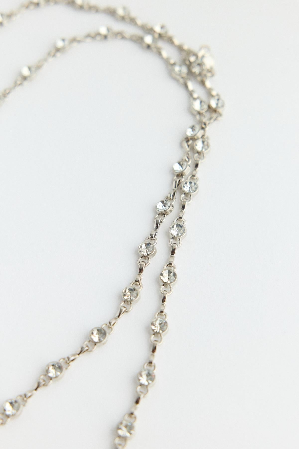 Rhinestone Adjustable Silver Belt