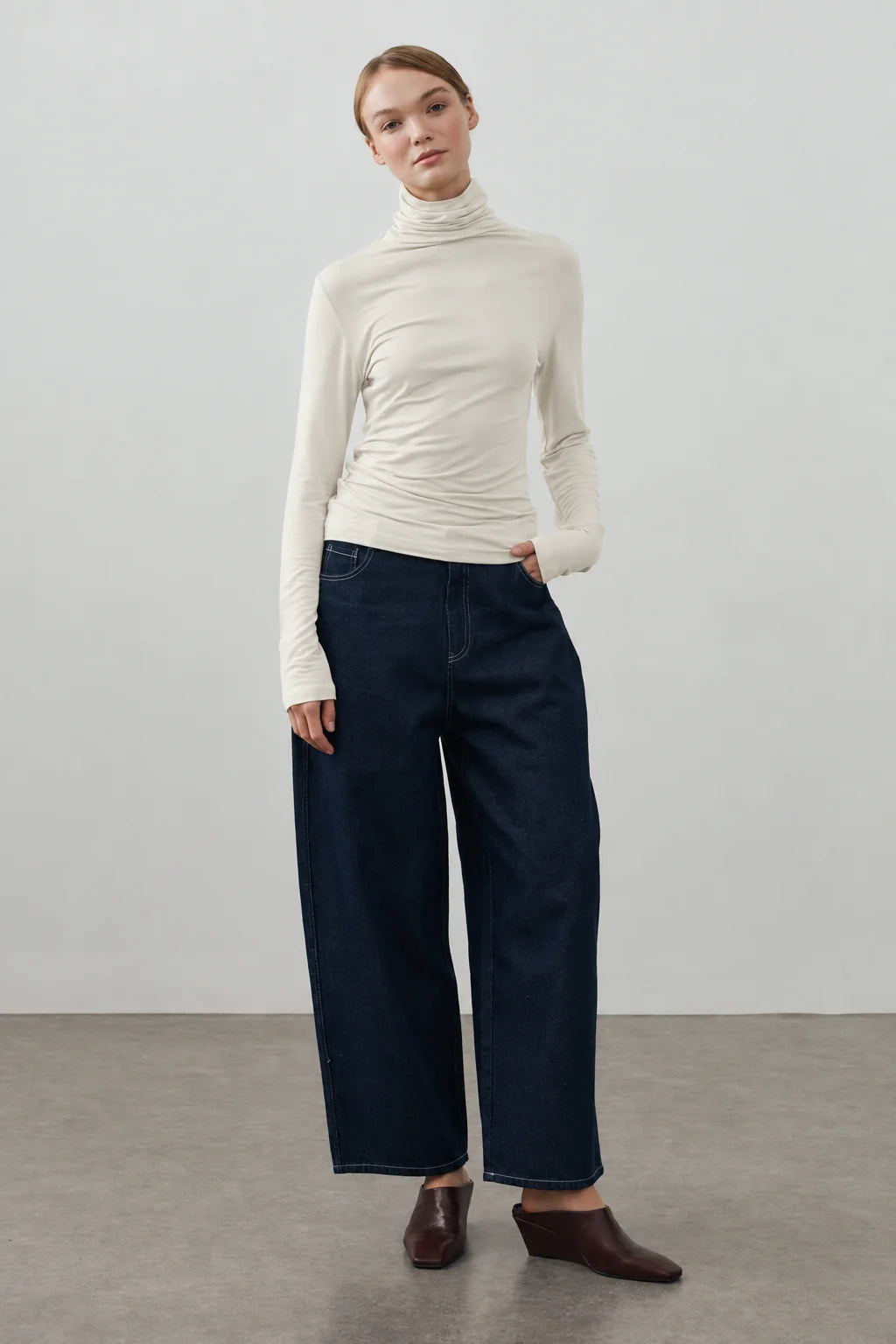 Soft Turtleneck Bodysuit Offwhite