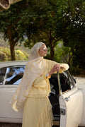 Deluxe Summer Flow Shawl Pale Yellow